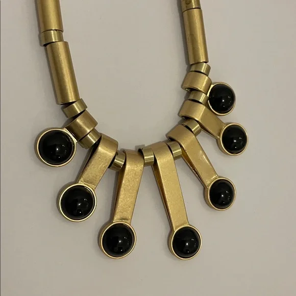 Madewell chunky black and gold statement necklace - Picture 4 of 5
